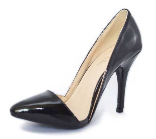 Pantofi dama negri stiletto - toc 10 cm, model serendipity