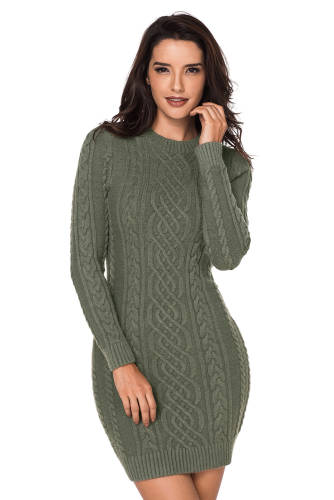 F680-120 rochie tip pulover, model tricotat
