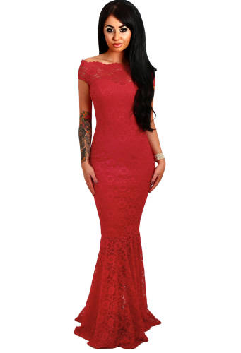 Z521-3 rochie eleganta de seara, stil sirena, din dantela