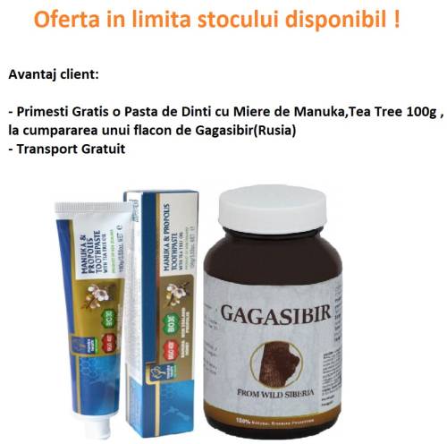 Manuka-doctor Oferta pasta de dinti cu miere de manuka mgo 400+ propolis si ulei de arbore de ceai, 100g, gratis