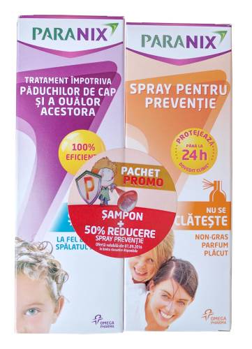 Hipocrate-2000 Paranix sampon 100 ml + spray preventie 100 ml