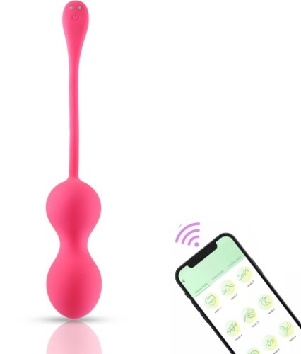 Bile vaginale fendi mobile app, bluetooth control, silicon, usb, fuchsia, 21.8 cm, guilty toys