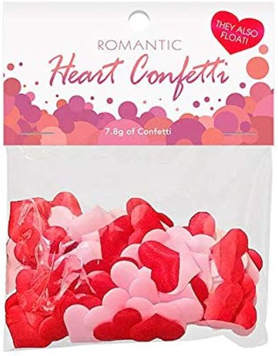 Romantic heart confetti, poliester, 7.8 gr