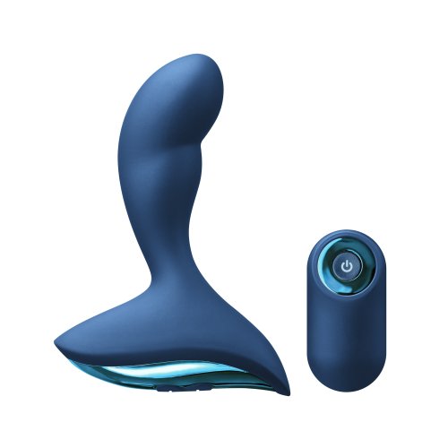 Stimulator prostata mach 2, 10 moduri vibratii, silicon, usb, albastru, 12.6 cm