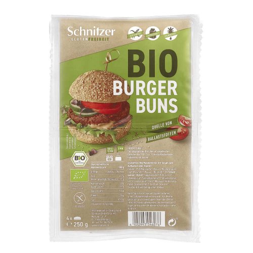 Chifle pentru hamburger fara gluten schnitzer, bio, 250 g, ecologic