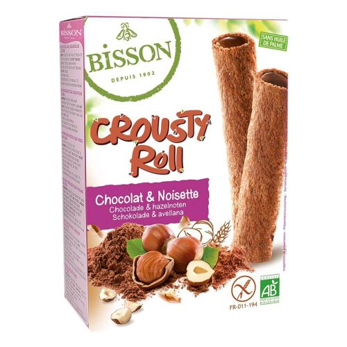 Crousty roll cu cacao si alune fara gluten bisson, bio, 125 g