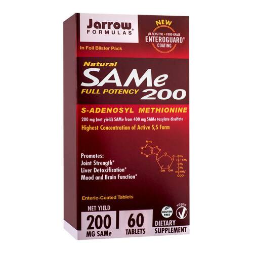 Sam-e 200mg 60 tablete vegetale protejate enteric jarrow formulas, natural, secom