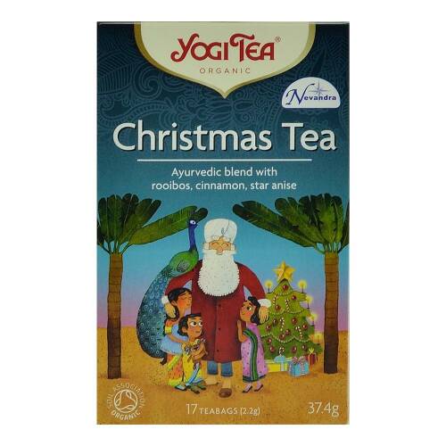 Yogi tea christmas tea, ceai ayurvedic pentru craciun cu rooibos, scortisoara si anason, bio, 37,4 g