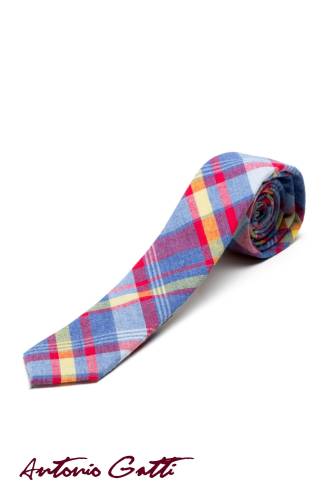 Cravata bleu in carouri cr006-2815