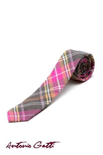 Cravata gri in carouri cr006-2819