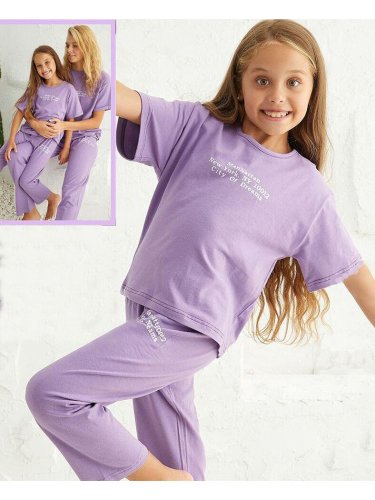 Pijama copil cozy 16 lila