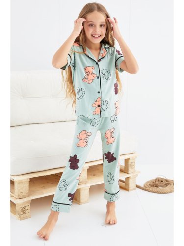 Pijama copil cozy 2 menta