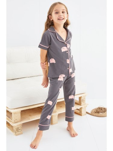 Pijama copil cozy 3 gri