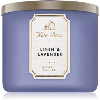 Bath & body works linen & lavender lumânare parfumată