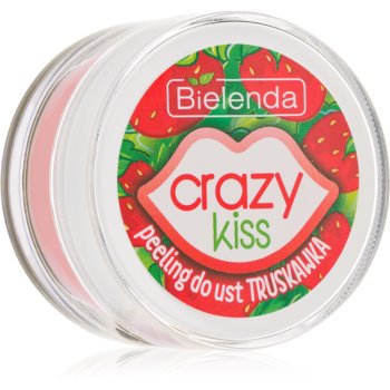 Bielenda crazy kiss strawberry exfoliant din zhar pentru netezire de buze