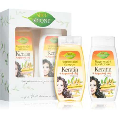 Bione cosmetics keratin + argan set cadou (pentru păr)