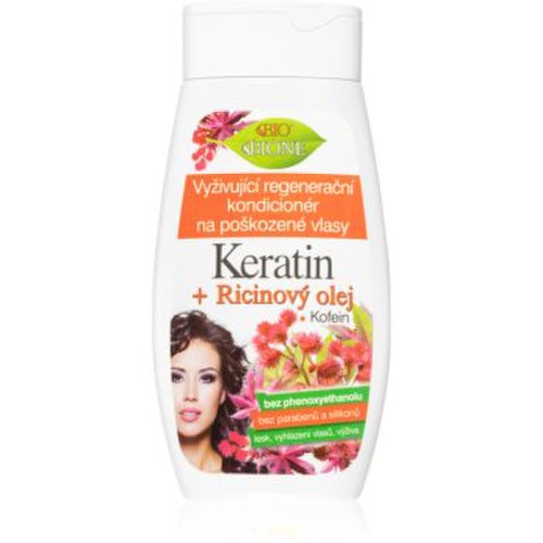 Bione cosmetics keratin + ricinový olej balsam de regenerare pentru părul uscat și deteriorat