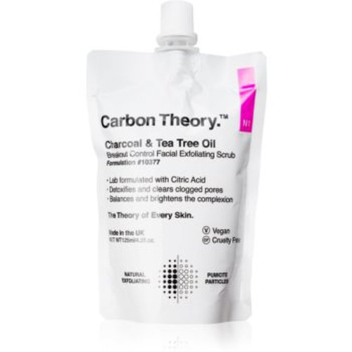 Carbon theory charcoal & tea tree oil demachiant cu efect de peenling pentru ten acneic