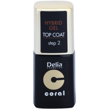 Delia cosmetics coral nail enamel hybrid gel lac gel de unghii pentru acoperirea superioară