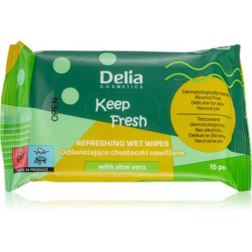 Delia cosmetics keep fresh aloes servetele umede cu efect revigorant