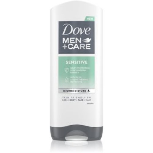 Dove men+care sensitive gel de duș pentru față, corp și păr
