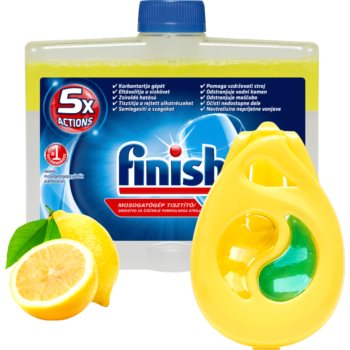 Finish dishwasher cleaner lemon set la un preț mai avantajos