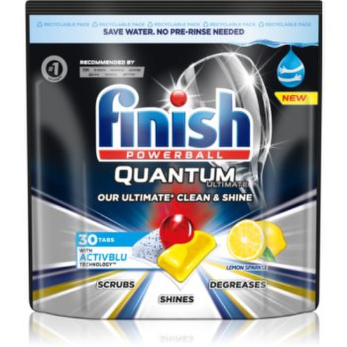 Finish quantum ultimate lemon sparkle capsule pentru mașina de spălat vase