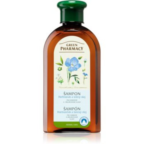 Green pharmacy hair care chamomile & linseed oil sampon pentru curatare pentru par vopsit sau suvitat