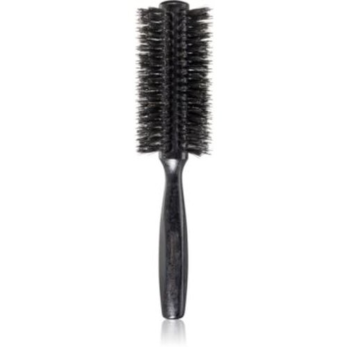 Janeke black line tumbled wood hairbrush Ø 55mm perie rotundă pentru păr cu peri de nailon și de mistreț