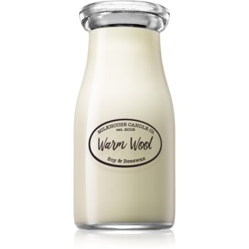 Milkhouse candle co. creamery warm wool lumânare parfumată milkbottle