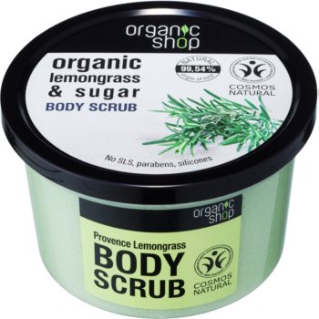 Organic shop organic lemongrass & sugar crema delicata pentru exfoliere pentru corp