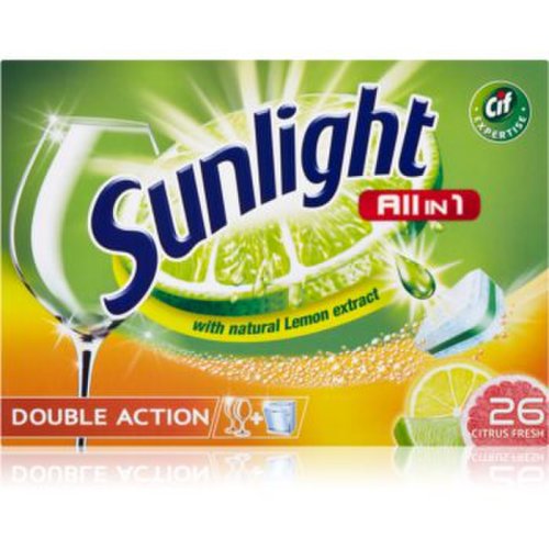 Sunlight all in 1 double action tablete pentru mașina de spălat vase