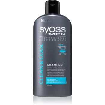 Syoss men clean & cool șampon pentru par normal spre gras