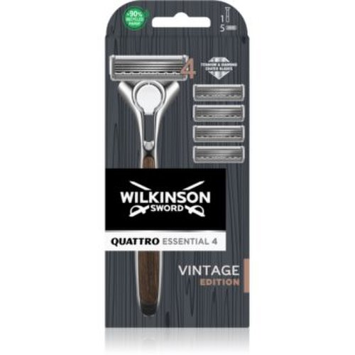Wilkinson sword quattro essentials 4 vintage aparat de ras rezerva lama 4 pc