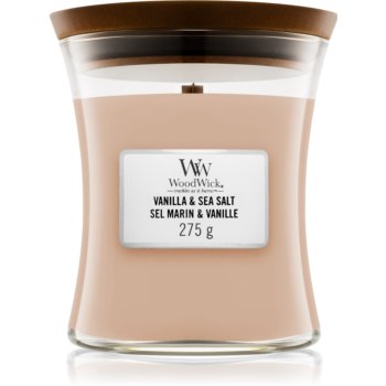 Woodwick vanilla & sea salt lumânare parfumată cu fitil din lemn