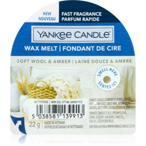 Yankee candle soft wool & amber ceară pentru aromatizator