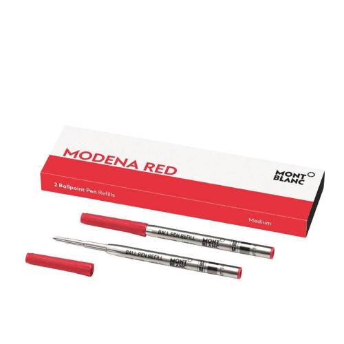 2 ballpoint pen refills (m) modena red