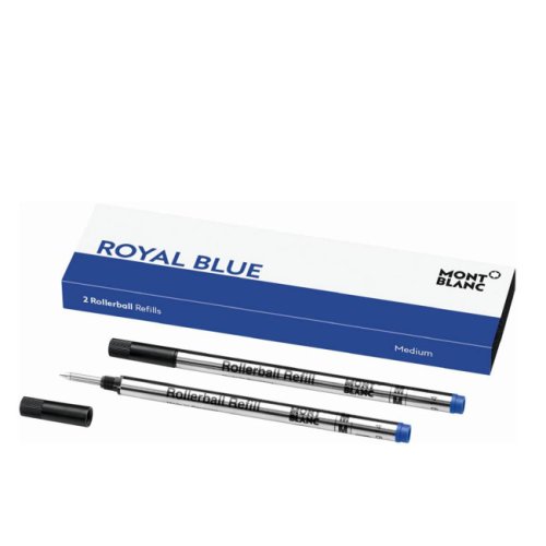 2 rollerball refills (m), royal blue