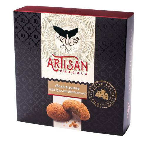 Legendary Dracula Artisan bisquits rose and blackcurrant 180 grame