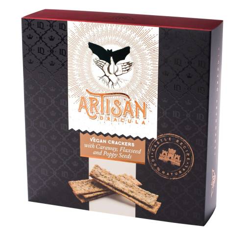 Legendary Dracula Artisan crackers caraway,flaxseed and poppy seeds 150 grame