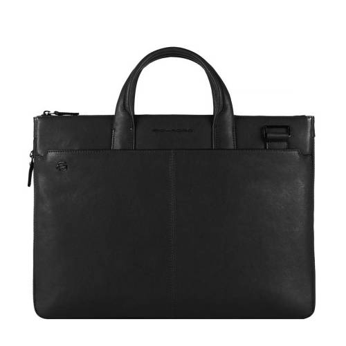 Black square slim laptop bag