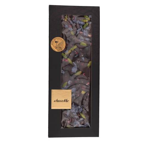 Choc bar with pistachios in giftbox 100gr