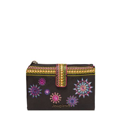Coin wallet embroidered mandalas