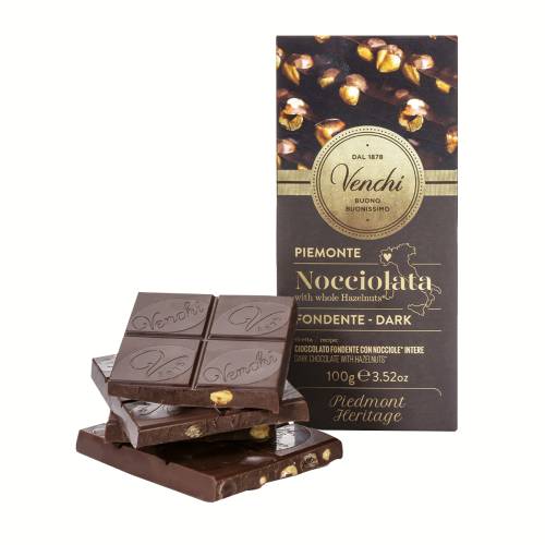 Dark chocolate with hazelnut bar