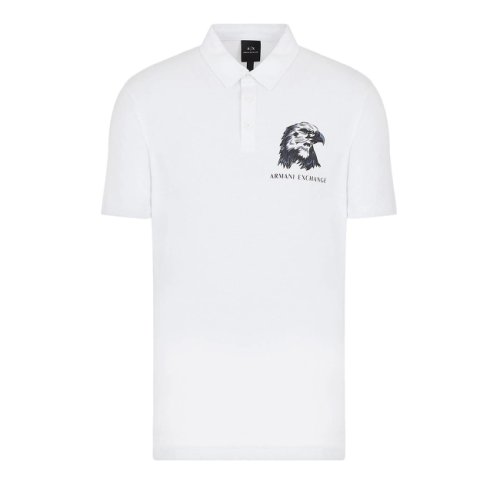 Eagle printed cotton polo shirt l