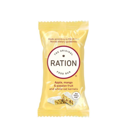 Food bar with protein, fiber & apple , mango & passionfruit 55 gr