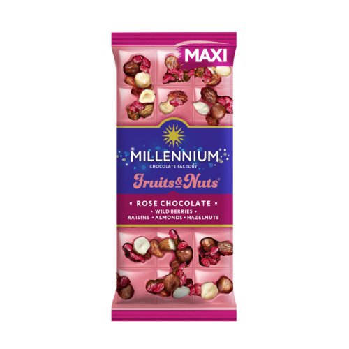 Fruits & nuts rose chocolate 140gr