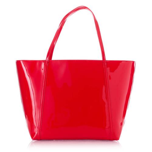 Large patent charm tote