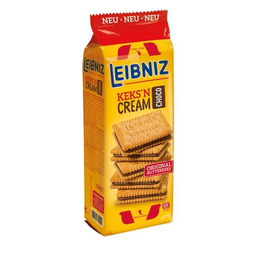Leibniz butter biscuits with chocolate cream filling 228 grame