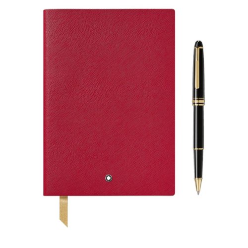 Meisterstück classique gold-coated rollerball and notebook #146 red - gift set